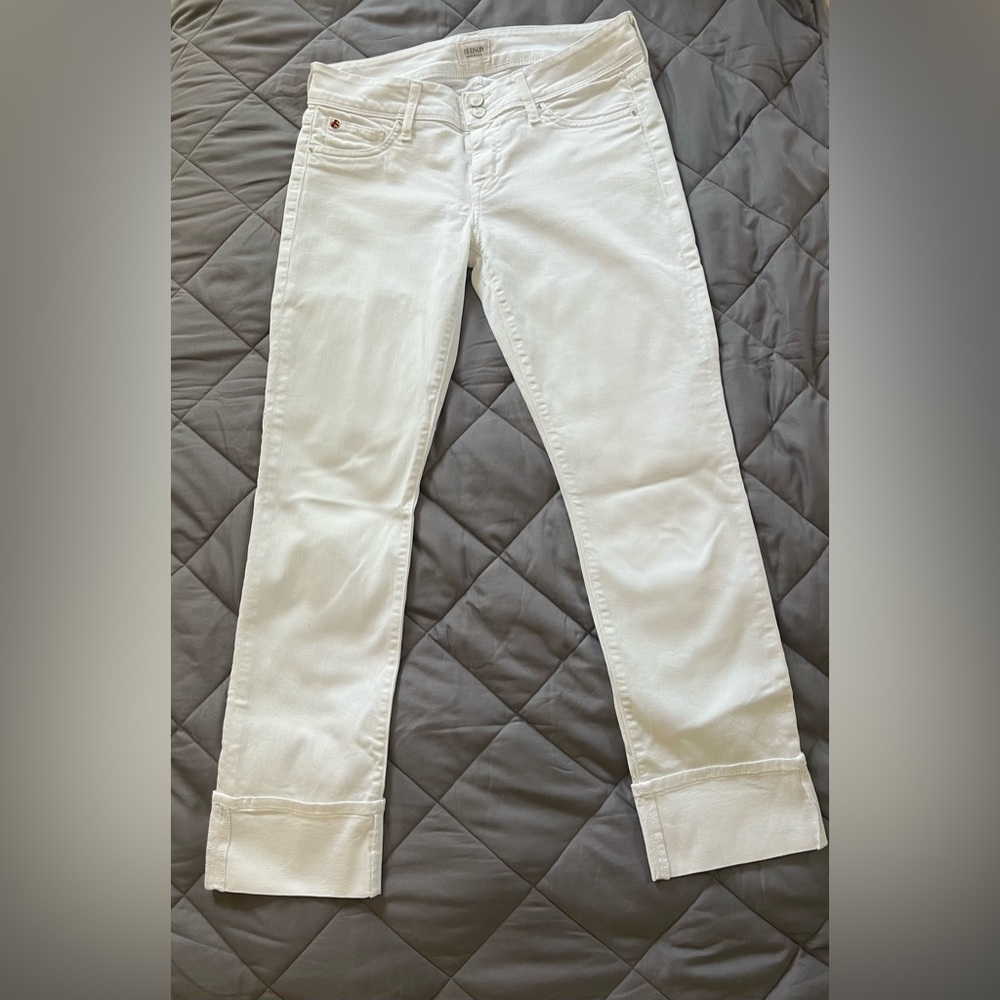 Hudson Ginny Crop Straight Cuffed Jeans